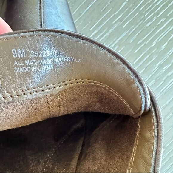 AEROSOLES Women’s Slip-On Mules Brown Faux Leather Pumps Square Toe Size 9M EUC - Picture 7 of 12